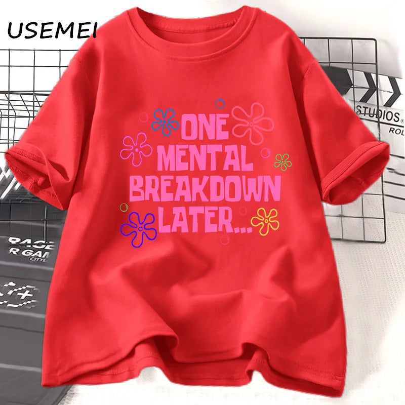 Um pergaminho mental mais tarde camisetas mulheres homens algodão casual manga curta t camisa unisex engraçado gráfico t camisas streetwear