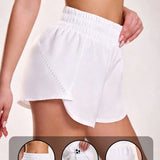 Shorts Casuais Femininos, Cintura Elástica, com Bolsos, Adequados para Fitness e Corrida ao Ar Livre, Versáteis para Múltiplas Ocasiões