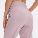 Calças Jogger Femininas Soltas de Secagem Rápida para Yoga com Bolso, Calças Casuais para Corrida e Treino Fitness