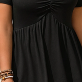 Vestido Casual Feminino em Cor Lisa, Design Solto, Perfeito para Uso Diário e Ajuste Confortável, Ideal para o Dia a Dia