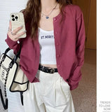 Cardigans e Suéteres Femininos 2026: Moda Coreana Casual, Quente, Primavera/Verão, Gola O, Manga Longa, Abotoamento Simples, Ajuste Slim, Tricôs e Blusas