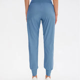 Calças Jogger Femininas Soltas de Secagem Rápida para Yoga com Bolso, Calças Casuais para Corrida e Treino Fitness