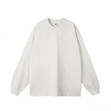 Nova camisa base básica para primavera e outono versátil cor sólida topo puro algodão manga longa solta camiseta para mulher