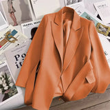 Blazer Feminino Primavera Outono Novo em Moda para Escritório, Blazers Soltos para Mulheres, Casacos e Jaquetas Femininas