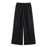 Conjuntos de blazer e calça comprida femininos ou blazer chique com cadarço para primavera ou calça casual de perna larga para mulheres.