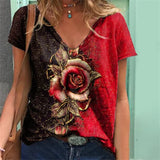 Camiseta feminina de grandes dimensões verão moda desenhada impressa casual manga curta pulôver confortável plus size camiseta roupa da moda