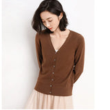 Cardigans femininos 2025 primavera outono malhas moda coreana cardigan estilo curto topos com decote em v malha outerwears suéteres sólidos