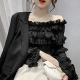 Camisas e blusas de chiffon para mulheres estilo coreano túnica 2025 moda streetwear fino elegante bonito promoção venda de mulher topo colheita