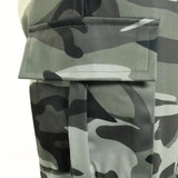 Calças de carga para mulheres camuflagem impressão cordão bolso design calça 2024 primavera casual cintura alta diário algemado calças compridas