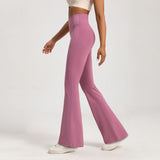 Leggings de yoga de alta qualidade calças de yoga finas cintura alta calças de perna larga bottoms respirável ginásio casual esportes sino leggings feminino