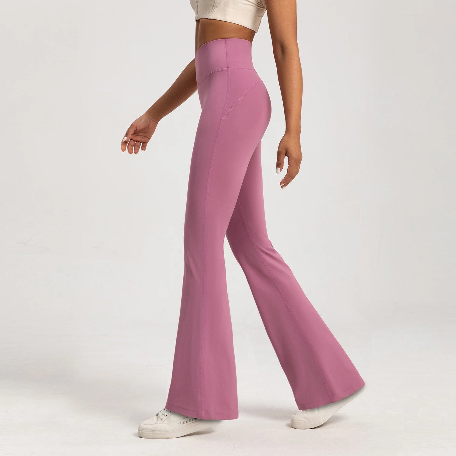 Leggings de yoga de alta qualidade calças de yoga finas cintura alta calças de perna larga bottoms respirável ginásio casual esportes sino leggings feminino