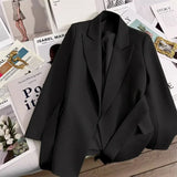 Blazer Feminino Primavera Outono Novo em Moda para Escritório, Blazers Soltos para Mulheres, Casacos e Jaquetas Femininas
