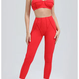 Yoga esportes conjuntos de fitness cintura alta hip-lifting calças abertas volta sutiã terno casual correndo treino ginásio leggings sexy conjuntos femininos