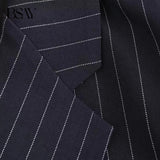 Bsay blazers para mulheres moda outono inverno solto listras finas manga longa ternos trespassado jaqueta chique feminino terno casaco