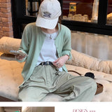 Cardigans e Suéteres Femininos 2026: Moda Coreana Casual, Quente, Primavera/Verão, Gola O, Manga Longa, Abotoamento Simples, Ajuste Slim, Tricôs e Blusas