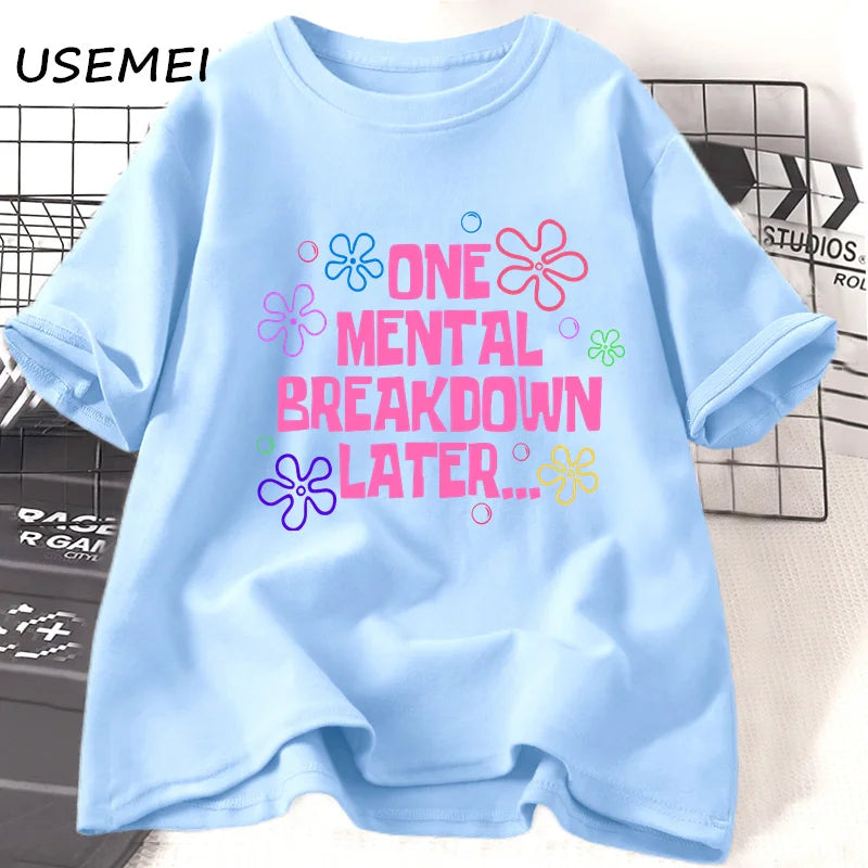 Um pergaminho mental mais tarde camisetas mulheres homens algodão casual manga curta t camisa unisex engraçado gráfico t camisas streetwear