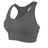 Sutiãs Esportivos Femininos com Recortes, Respiráveis, Sem Costura, Elásticos, com Costas Bonitas, Sutiã de Yoga com Copas Removíveis, Roupa Esportiva para Academia