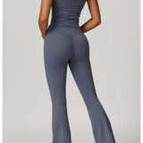 Conjunto de yoga 2 peças roupas de treino de fitness roupas esportivas ginásio treino cintura alta leggings sutiã esportivo atlético wear roupas femininas