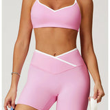 Conjunto de yoga 2 peças roupas de treino feminino agasalho roupas de ginástica cintura alta bell-bottoms sexy fitness bta terno esportivo