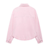 Jaquetas jeans femininas verão 2024 elegantes e bonitos casacos femininos senhoras moda casacos urbanos y2k sólido senhora jaquetas