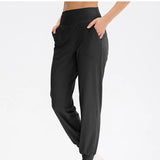 Calças Jogger Femininas Soltas de Secagem Rápida para Yoga com Bolso, Calças Casuais para Corrida e Treino Fitness