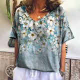 Camiseta feminina de grandes dimensões verão moda desenhada impressa casual manga curta pulôver confortável plus size camiseta roupa da moda