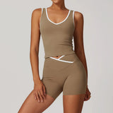 Conjunto de yoga 2 peças roupas de treino de fitness roupas esportivas ginásio treino cintura alta leggings sutiã esportivo atlético wear roupas femininas