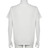 Camisetas de grandes dimensões para mulheres streetwear manga curta y2k topo tshirt personagem impressão grunge roupas ropa de mujer