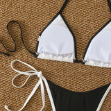 Conjuntos de Biquíni para Mulheres, Biquínis Micro String Brasileiros, Sexy, Dois Peças, Trajes de Banho em Triângulo